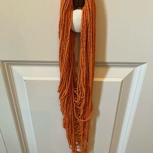 BCBG Orange Beaded Necklace with magnetic closure